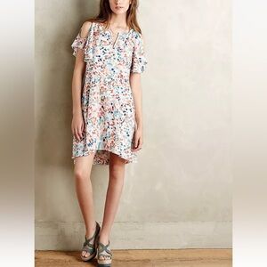 Anthropologie Maeve Flutter watercolor dress